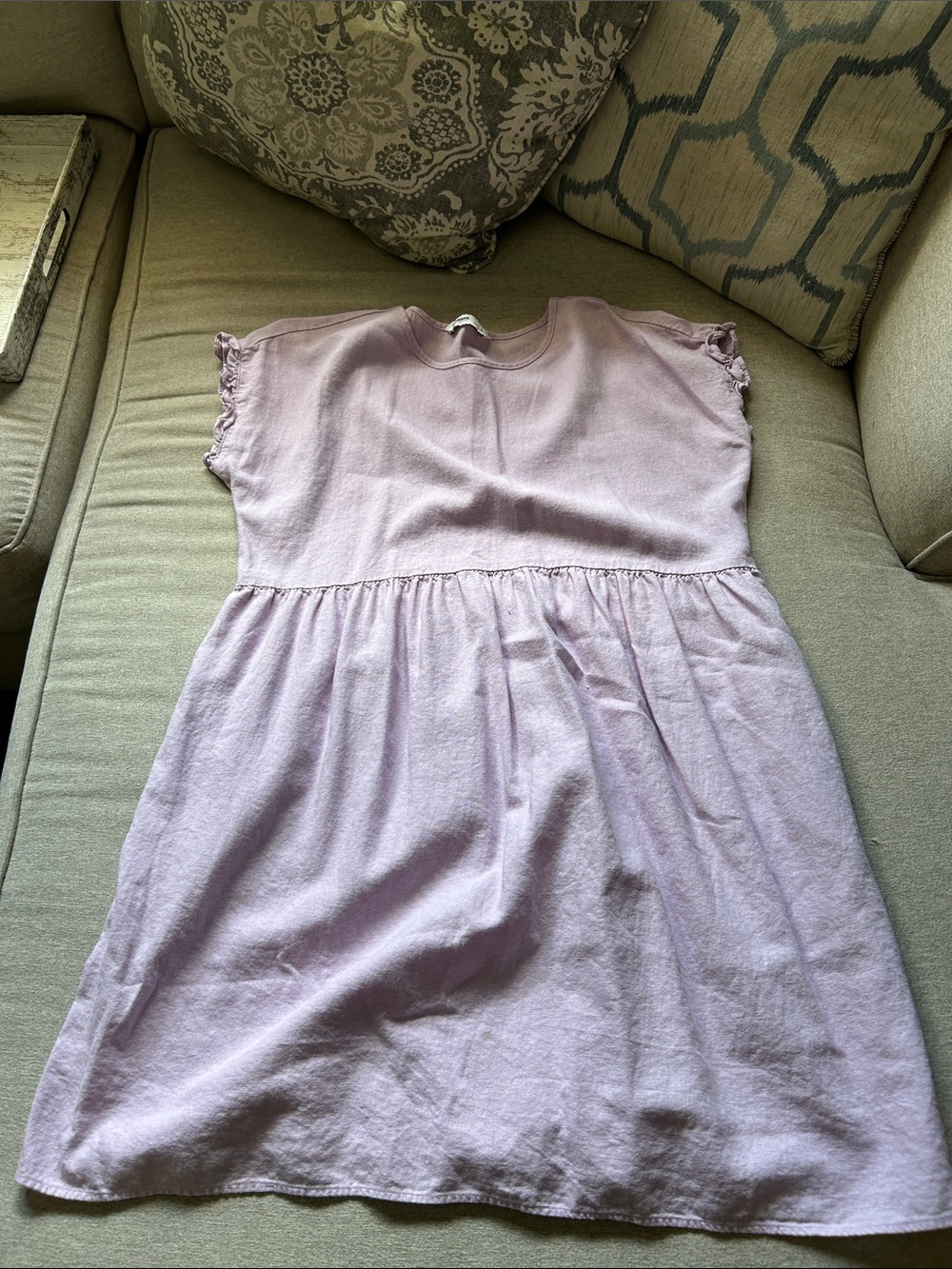 Sonoma Lilac Ruffle Sleeve Casual Dress